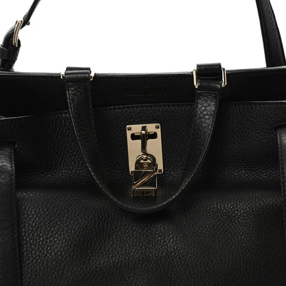 Valentino Garavani Pebbled Calfskin Large JoyLock Satchel Black 7 of 9