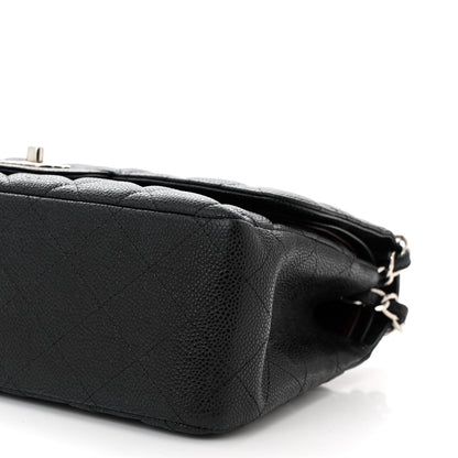 Chanel Caviar Quilted Jumbo Double Flap Black 10 of 11