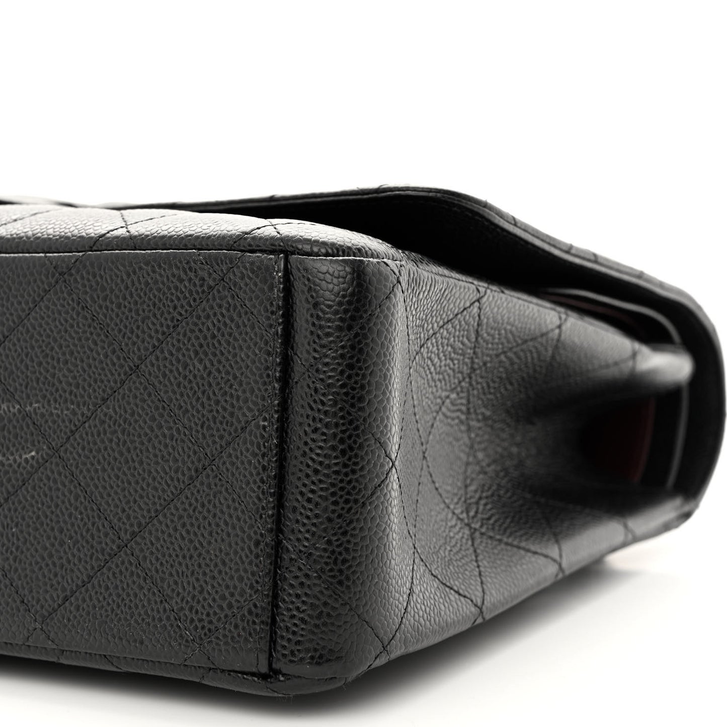Caviar Quilted Maxi Double Flap Black