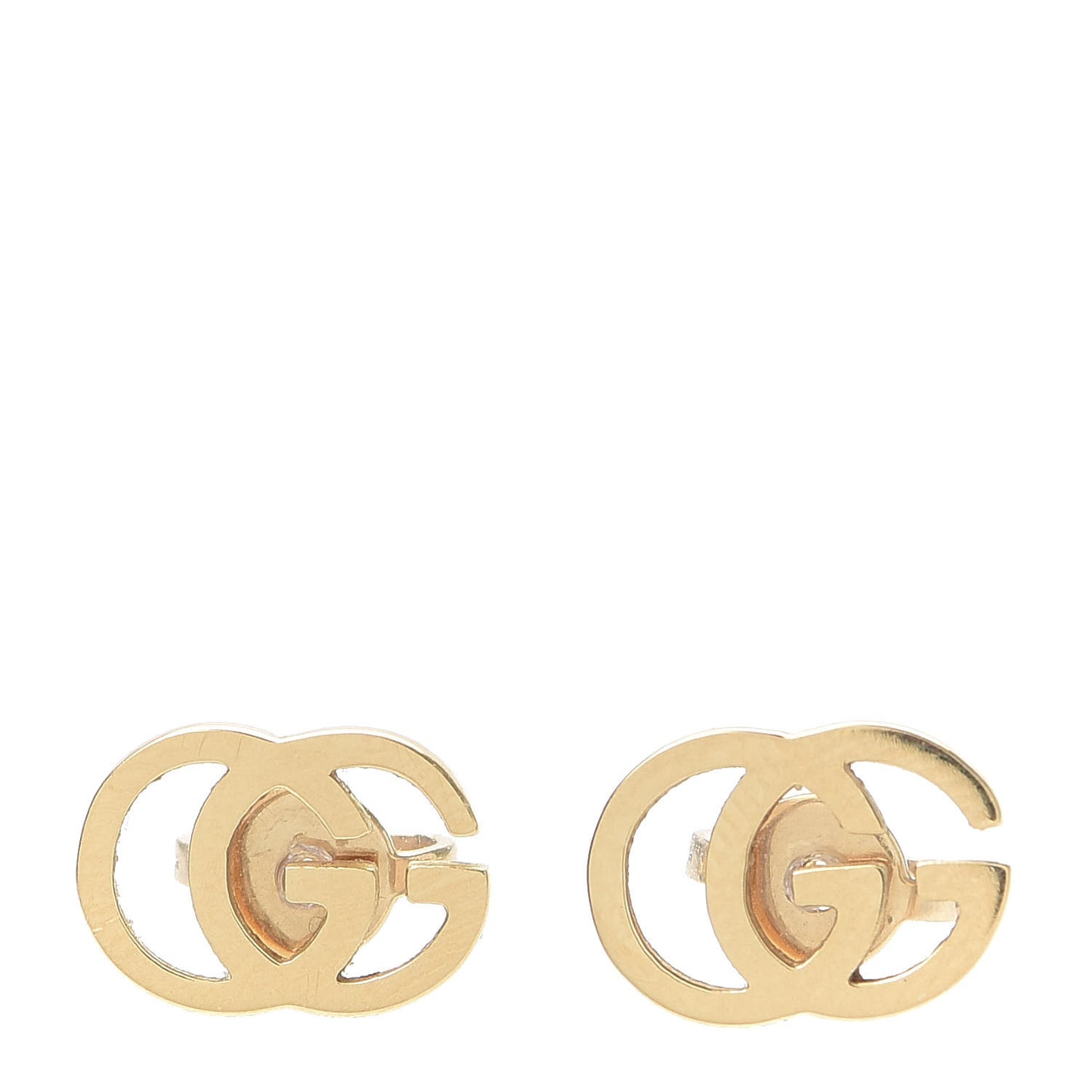 18K Yellow Gold GG Tissue Stud Earrings