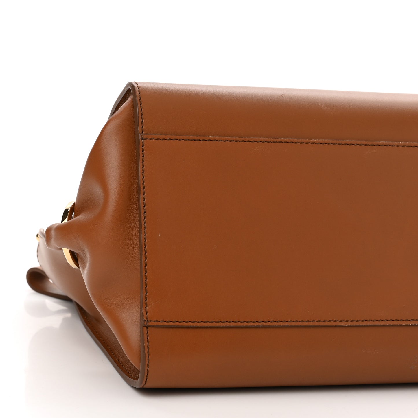 Calfskin Large Sofia Shoulder Bag Brown