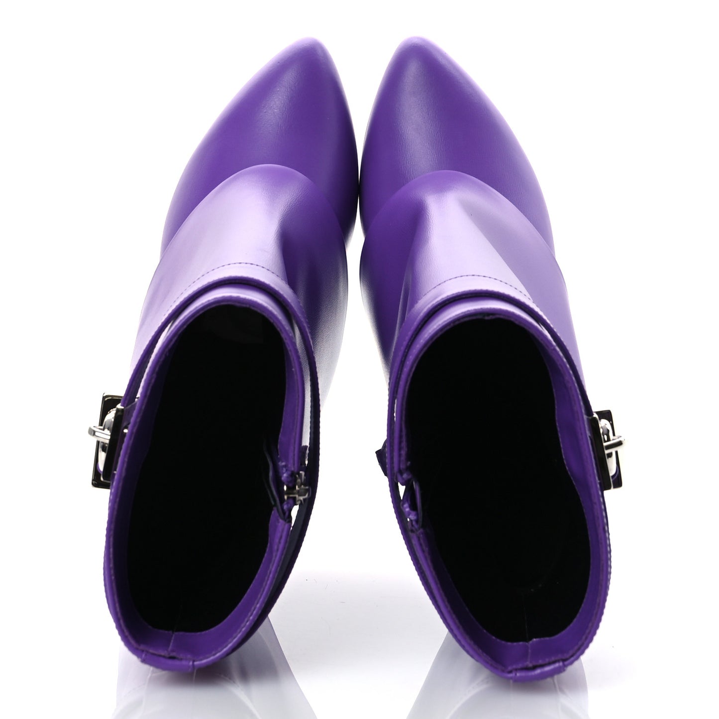 Calfskin Shark Lock Ankle Boots 39.5 Ultraviolet