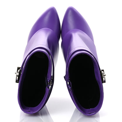 Givenchy Calfskin Shark Lock Ankle Boots 39.5 Ultraviolet 2 of 13