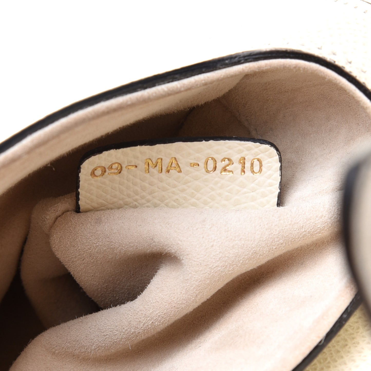 Grained Calfskin Mini Saddle Bag White