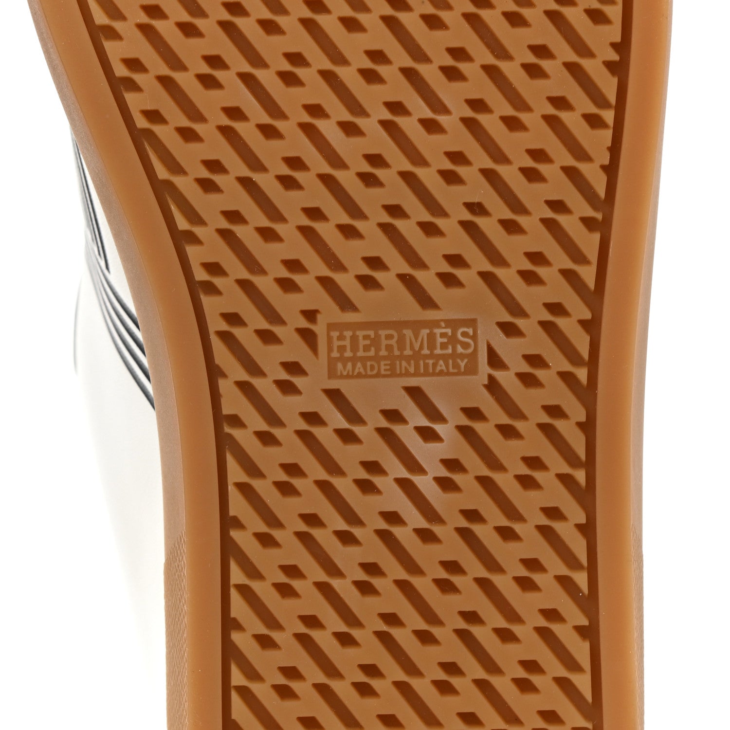 Hermes Calfskin Mens Advantage Sneakers 42 White Black 6 of 8