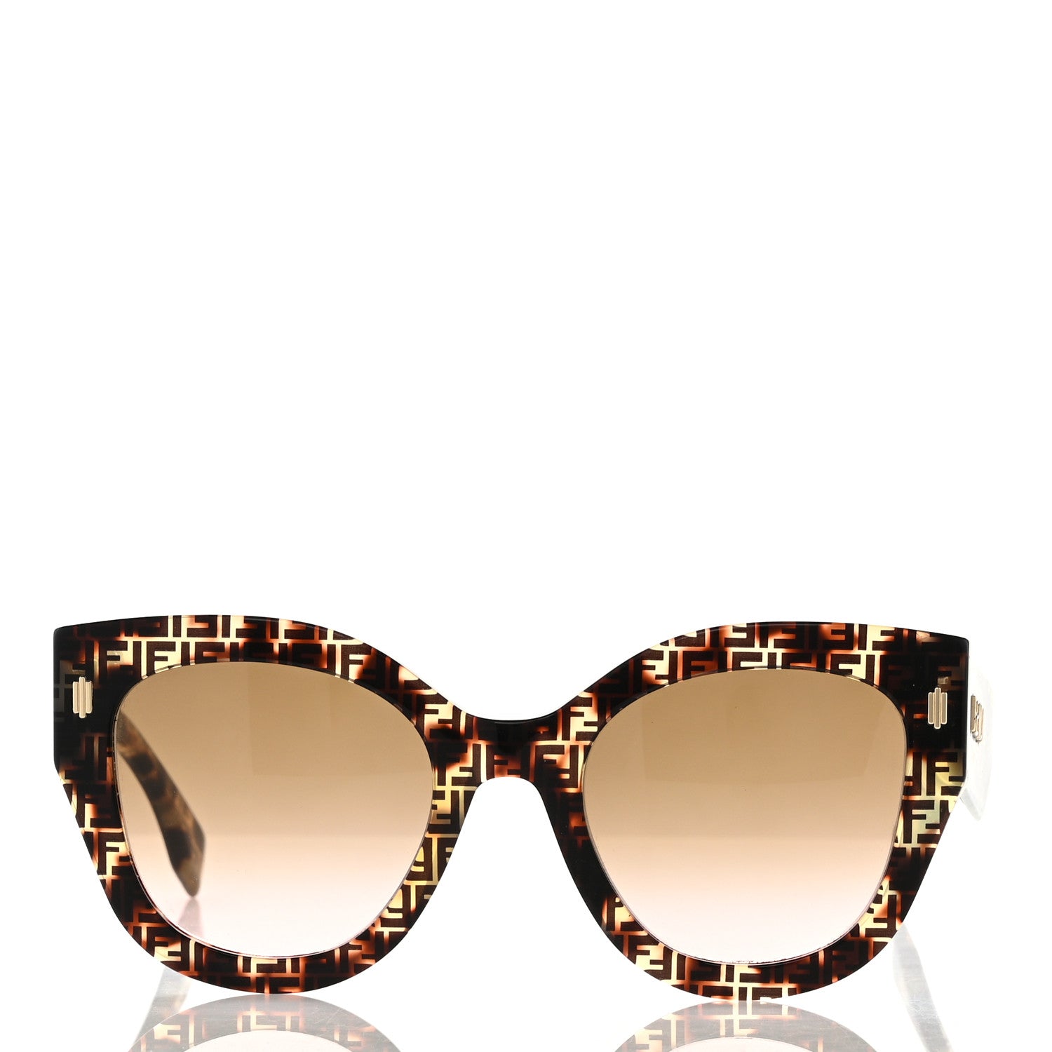 Fendi Acetate Fendi Roma Cat Eye Sunglasses FF 0435/S Havana 2 of 7