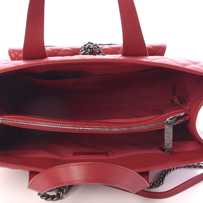 Chanel Caviar Quilted Large Casual Pocket Tote Red 5 of 18