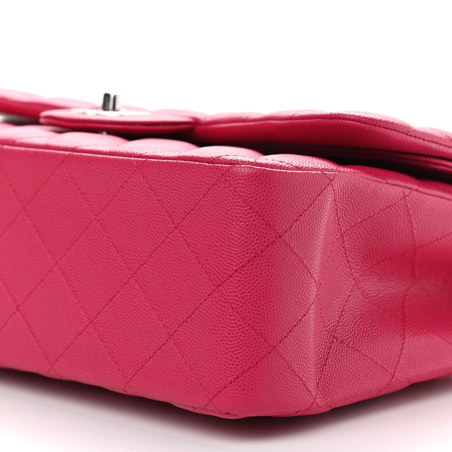 Chanel Caviar Quilted Jumbo Double Flap Dark Pink 8 of 8