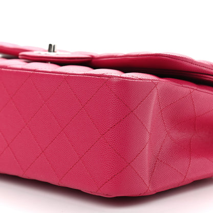 Chanel Caviar Quilted Jumbo Double Flap Dark Pink 8 of 8