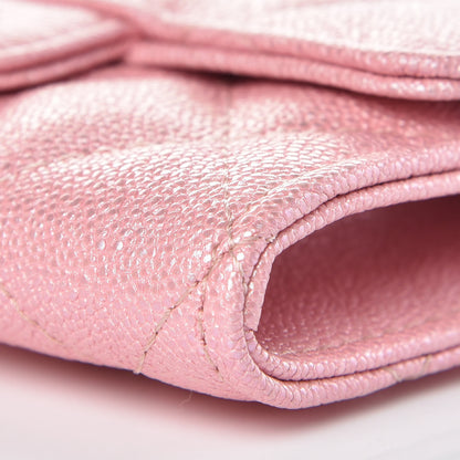 Chanel Iridescent Caviar Quilted Flap Card Holder Rose Pink 6 of 11