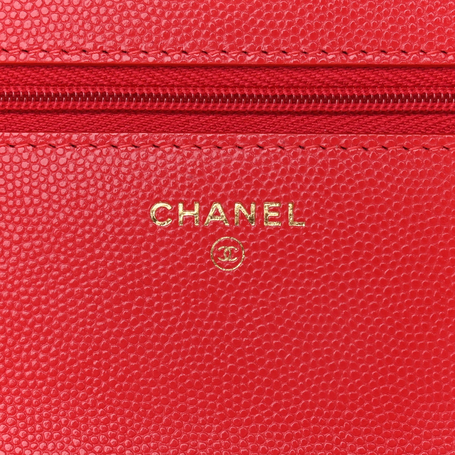 Chanel Caviar Quilted Wallet On Chain WOC Red 6 of 12
