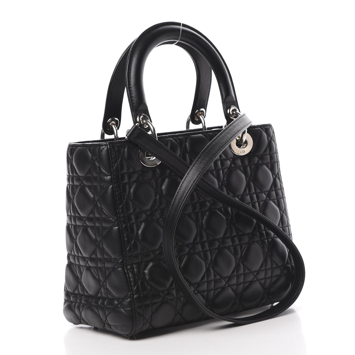 Lambskin Cannage Medium Lady Dior Black