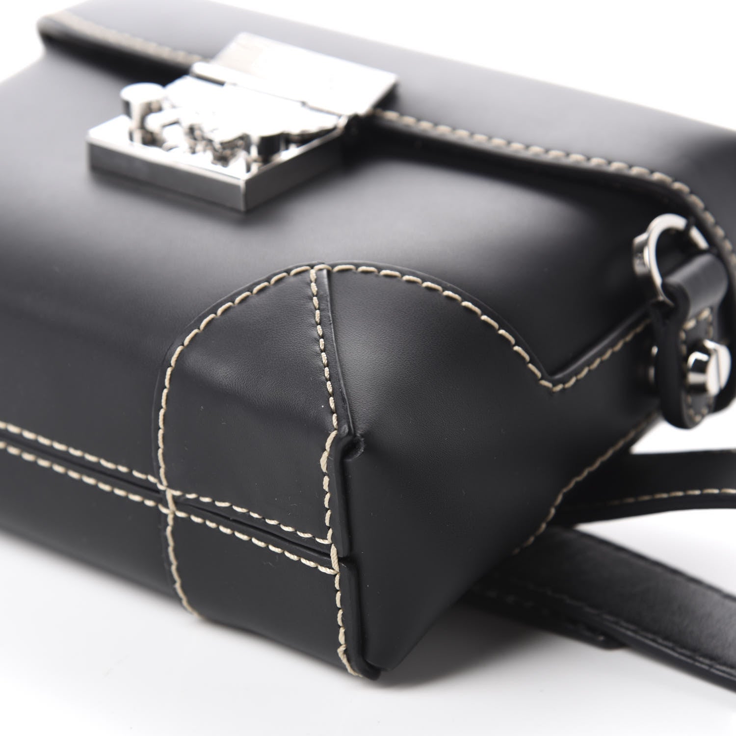 MCM Calfskin Ottomar Monogram Soft Berlin Belt Bag Black 8 of 10