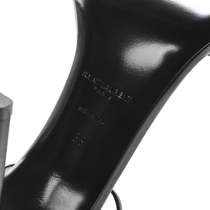 Saint Laurent Calfskin Tripon Amber 105 Ankle Strap Sandals 39 Black 7 of 8