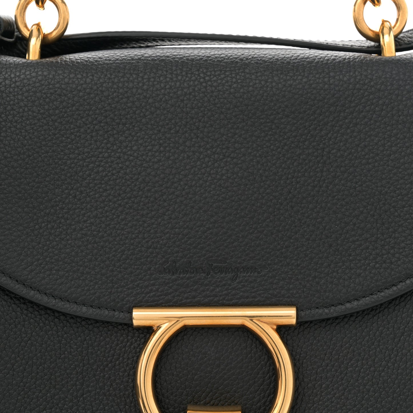 Calfskin Small Margot Top Handle Satchel Black