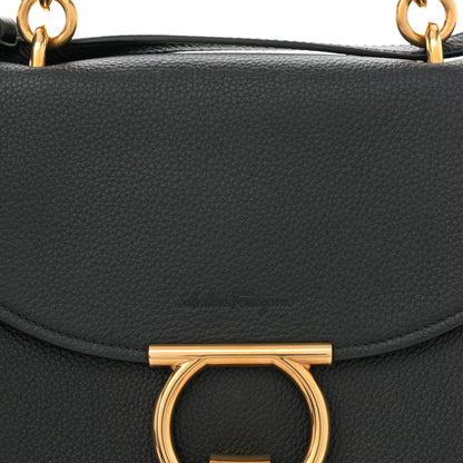 Salvatore Ferragamo Calfskin Small Margot Top Handle Satchel Black 8 of 10