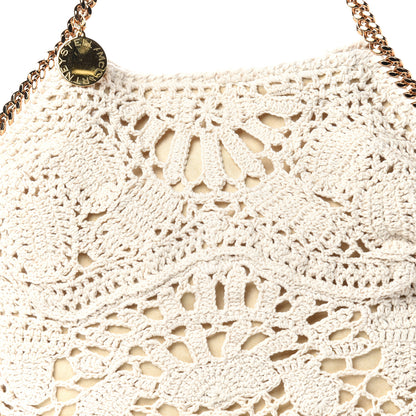 Stella McCartney Cotton Crochet Falabella Ajouree Tote Bag White 9 of 9