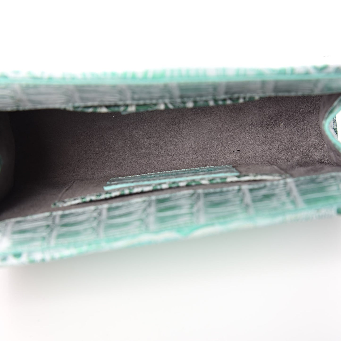 Crocodile Clutch Turquoise
