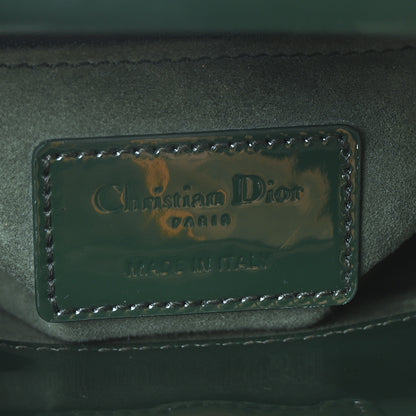 Christian Dior Patent Cannage Mini Lady Dior Pine Green 6 of 11