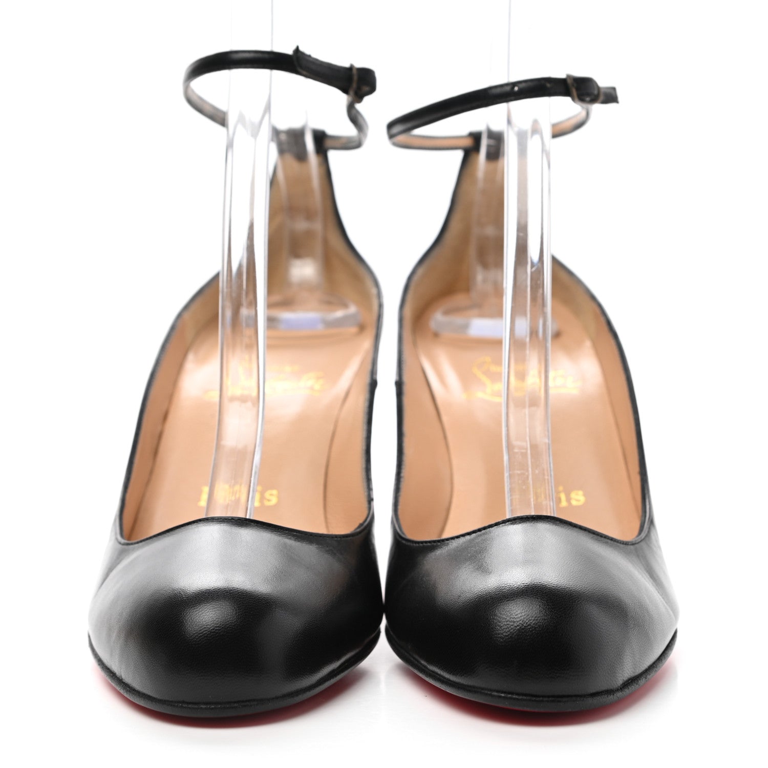 Christian Louboutin Nappa Chironde 70 Ankle Strap Pumps 38 Black 2 of 9
