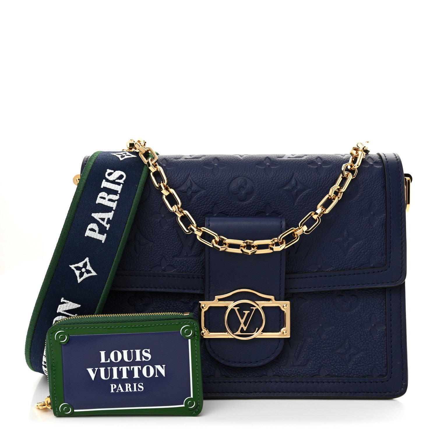 Louis Vuitton Empreinte Monogram Dauphine MM Blue Myrtle 3 of 10