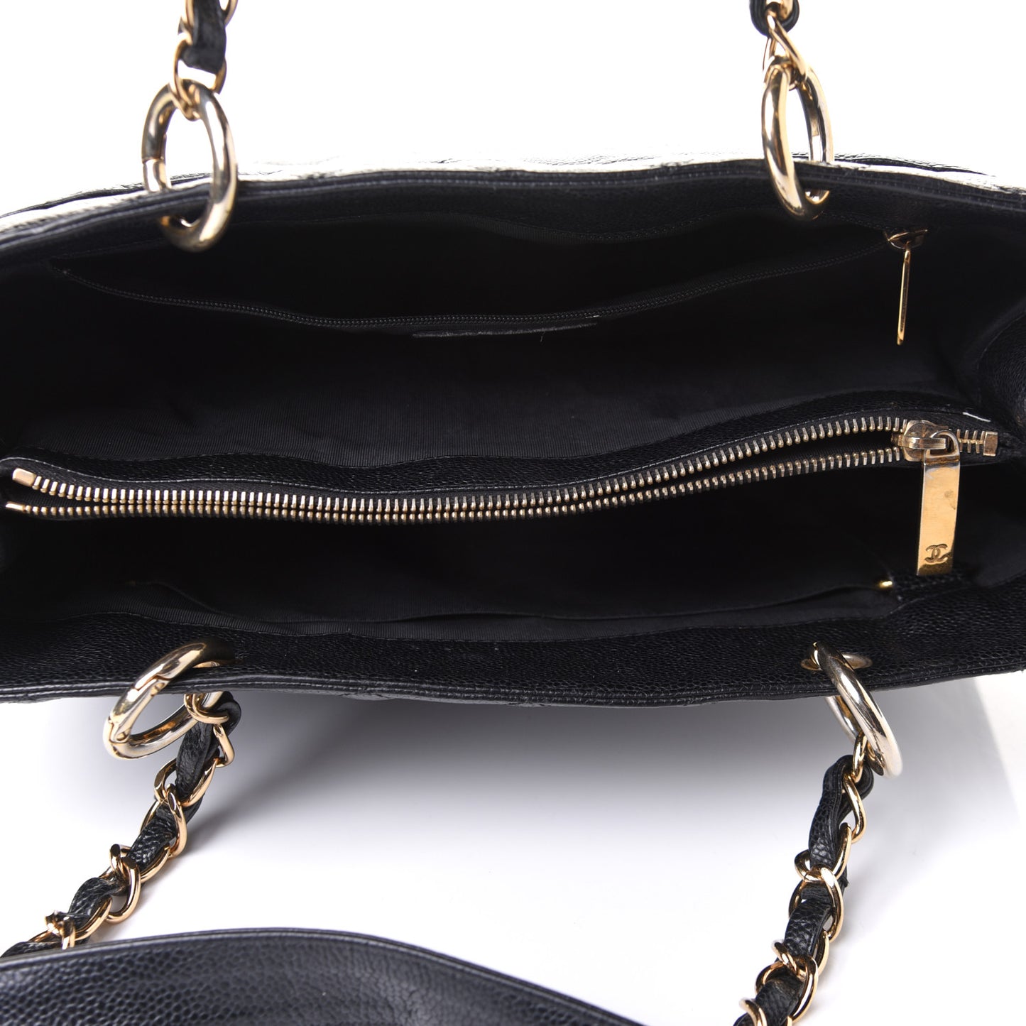 Caviar Quilted Grand Shopping Tote GST Black