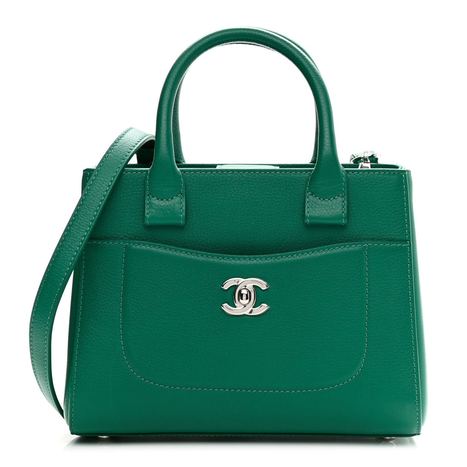 Chanel Grained Calfskin Mini Neo Executive Shopper Tote Green 1 of 11