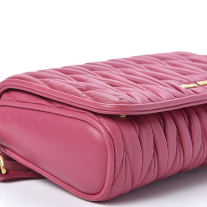 Miu Miu Nappa Matelasse Crossbody Peonia 5 of 8