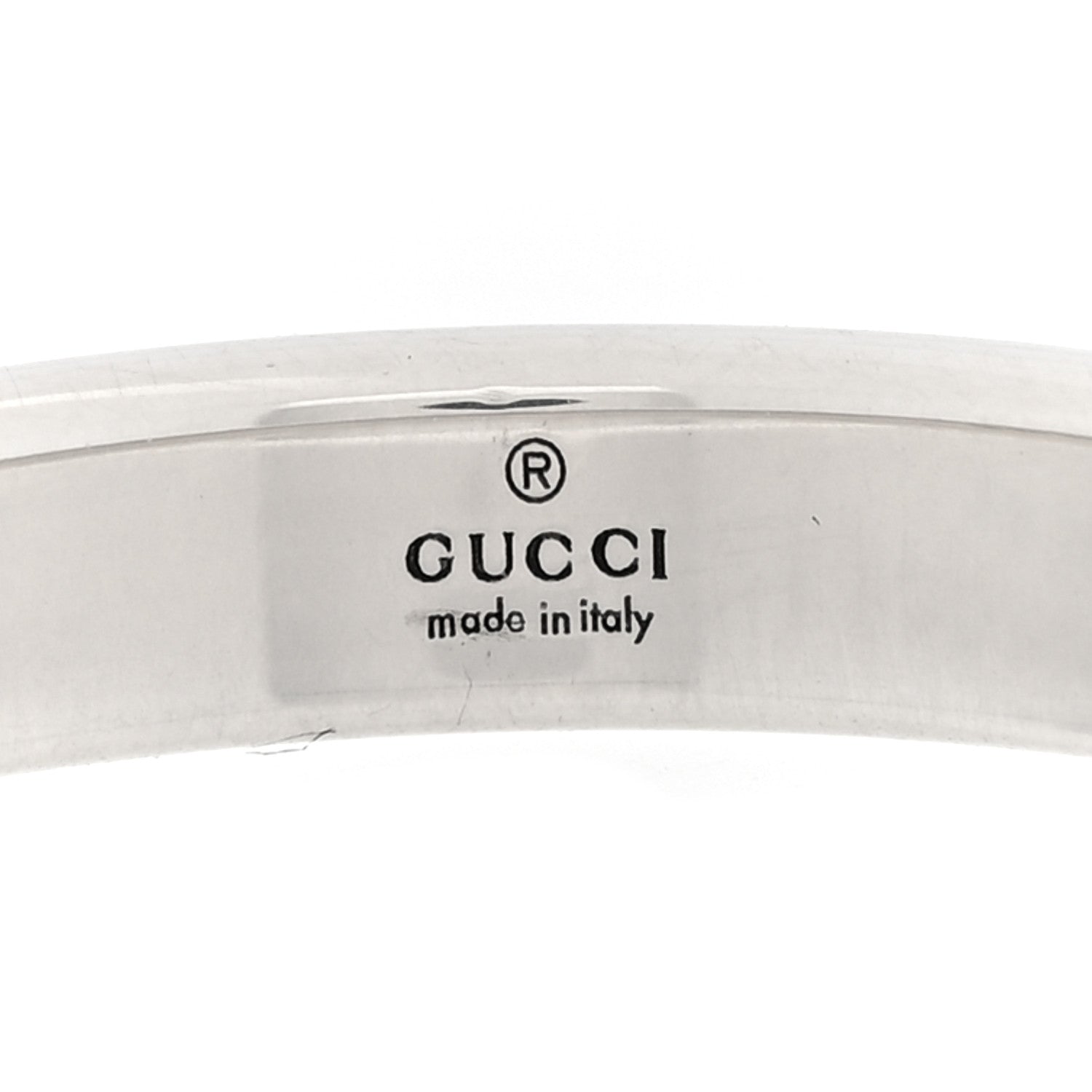 Gucci Sterling Silver Signature GG Narrow Band Ring 63 10.25 4 of 4