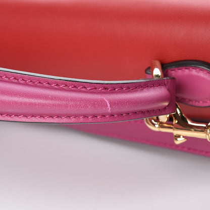 Gucci GG Supreme Monogram Calfskin Medium Padlock Top Handle Bag Beige Hibiscus Red New Rosette 8 of 14