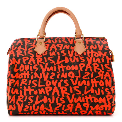 Louis Vuitton Monogram Graffiti Speedy 30 Orange 1 of 10