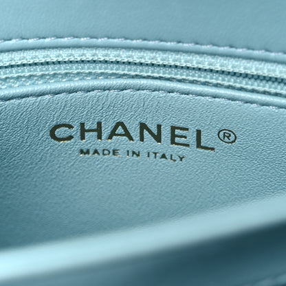 Chanel Lambskin Quilted Small Trendy CC Flap Dual Handle Bag Light Blue 6 of 26
