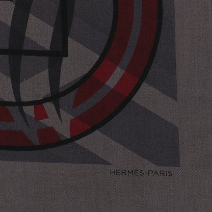 Hermes Cashmere Silk Quadridge Scarf 140 2 of 3