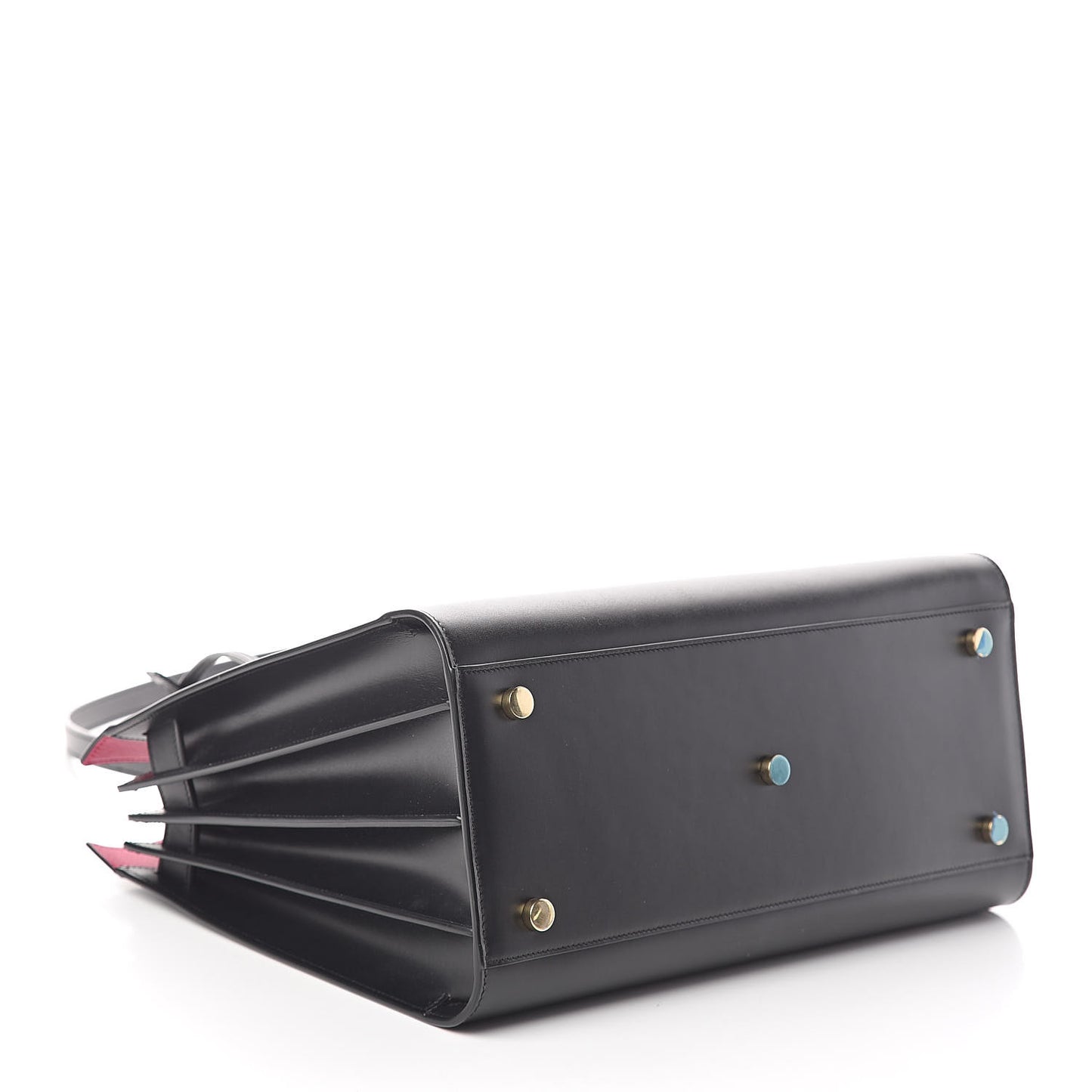 Calfskin Small Sac De Jour Black Fuchsia