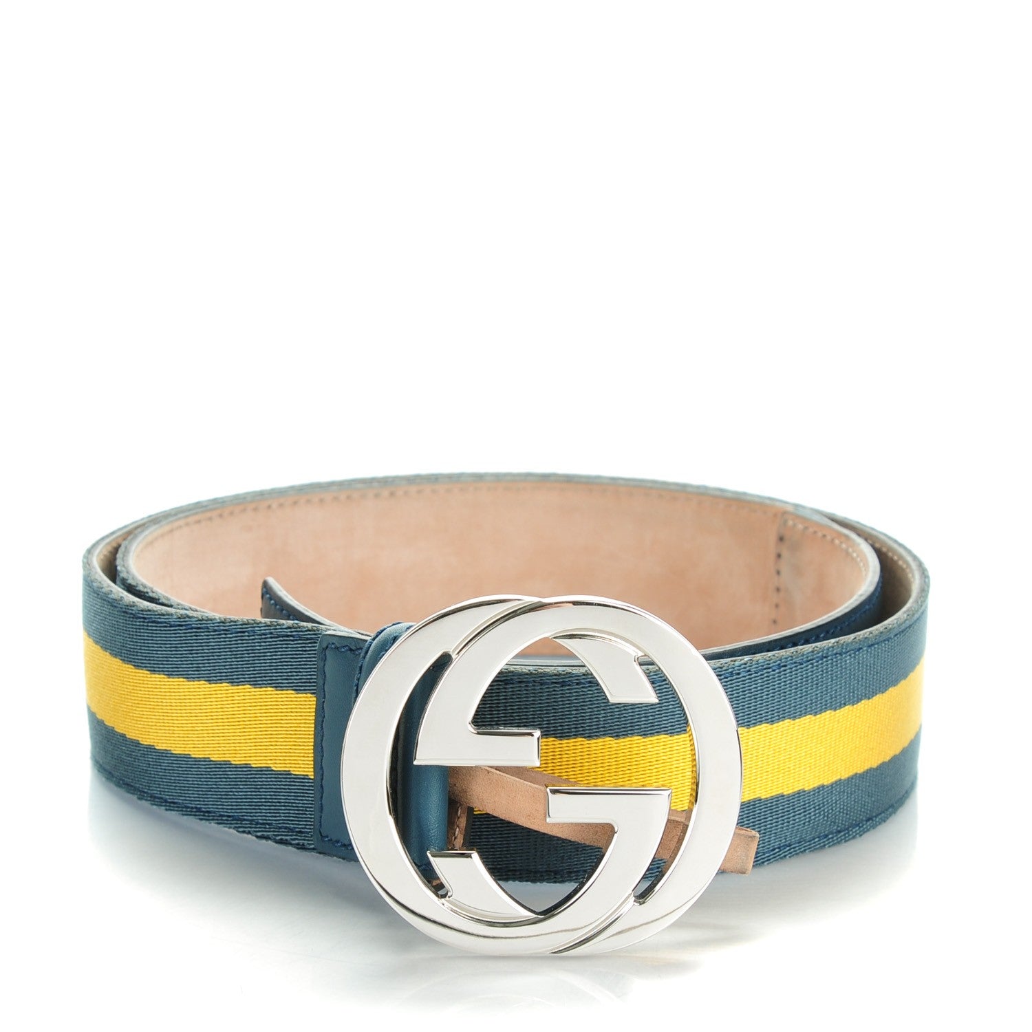 Gucci Canvas Web Blondie Interlocking G Belt 90 36 Blue Yellow 1 of 6