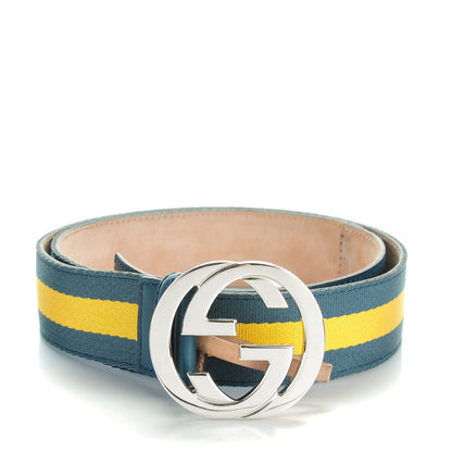 Gucci Canvas Web Blondie Interlocking G Belt 90 36 Blue Yellow 1 of 6