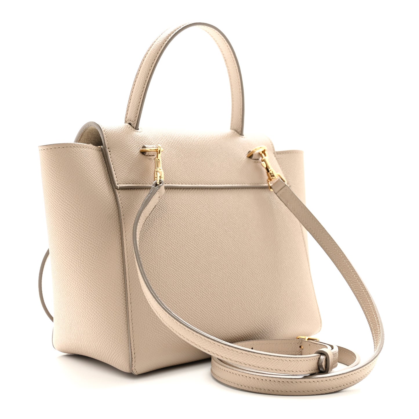 Grained Calfskin Nano Belt Bag Light Taupe