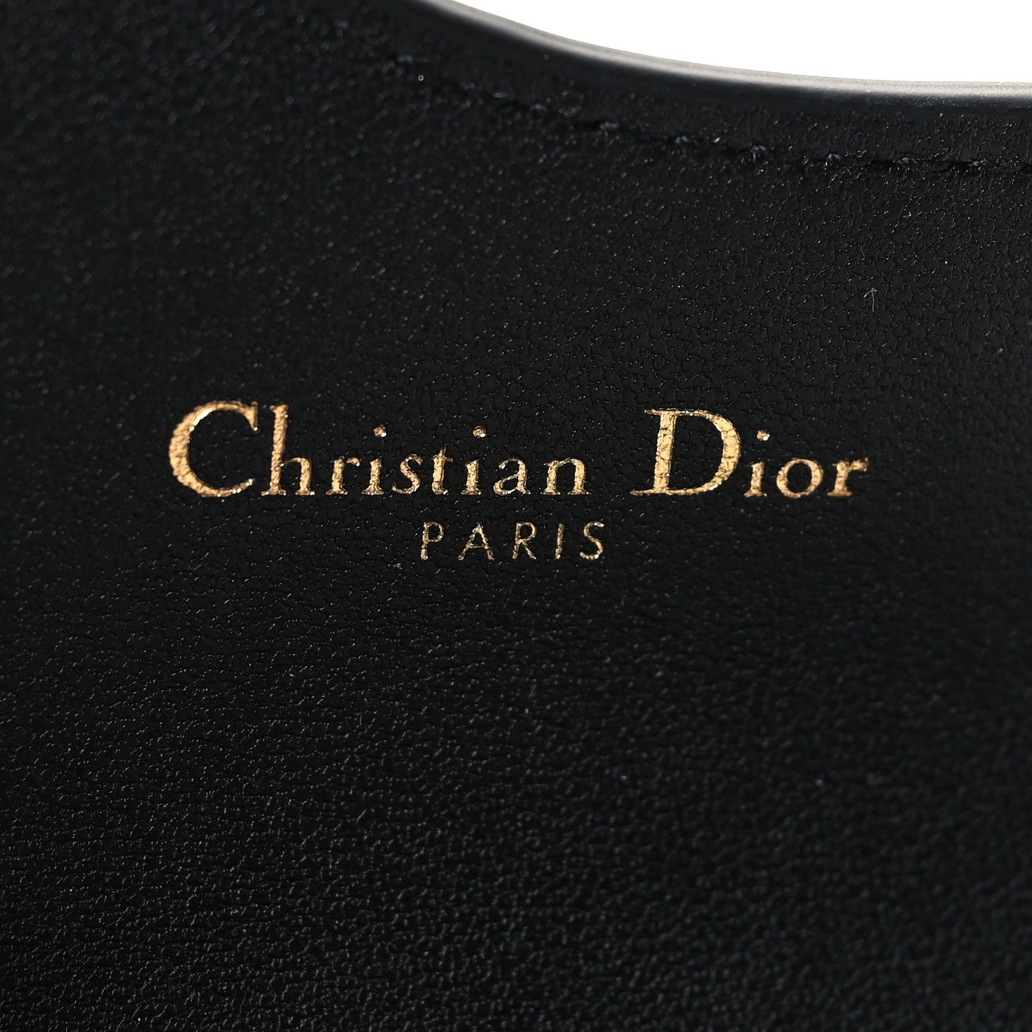 Christian Dior Grained Calfskin Saddle Card Holder Black 6 of 9