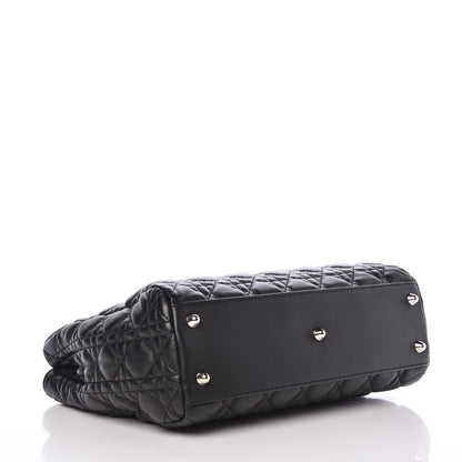 Christian Dior Lambskin Cannage Small Dior Soft Shopping Tote Black 4 of 7
