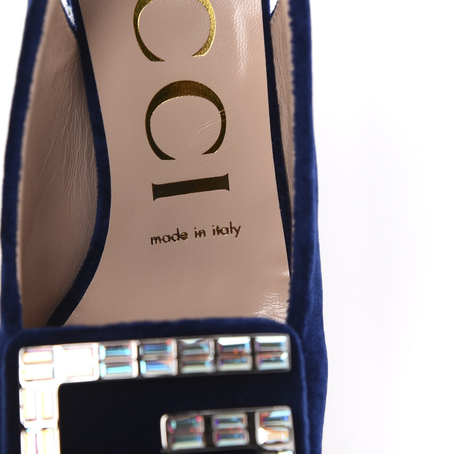 Velvet Crystal Square G Madelyn Slingbacks 36 Cobalt Blue