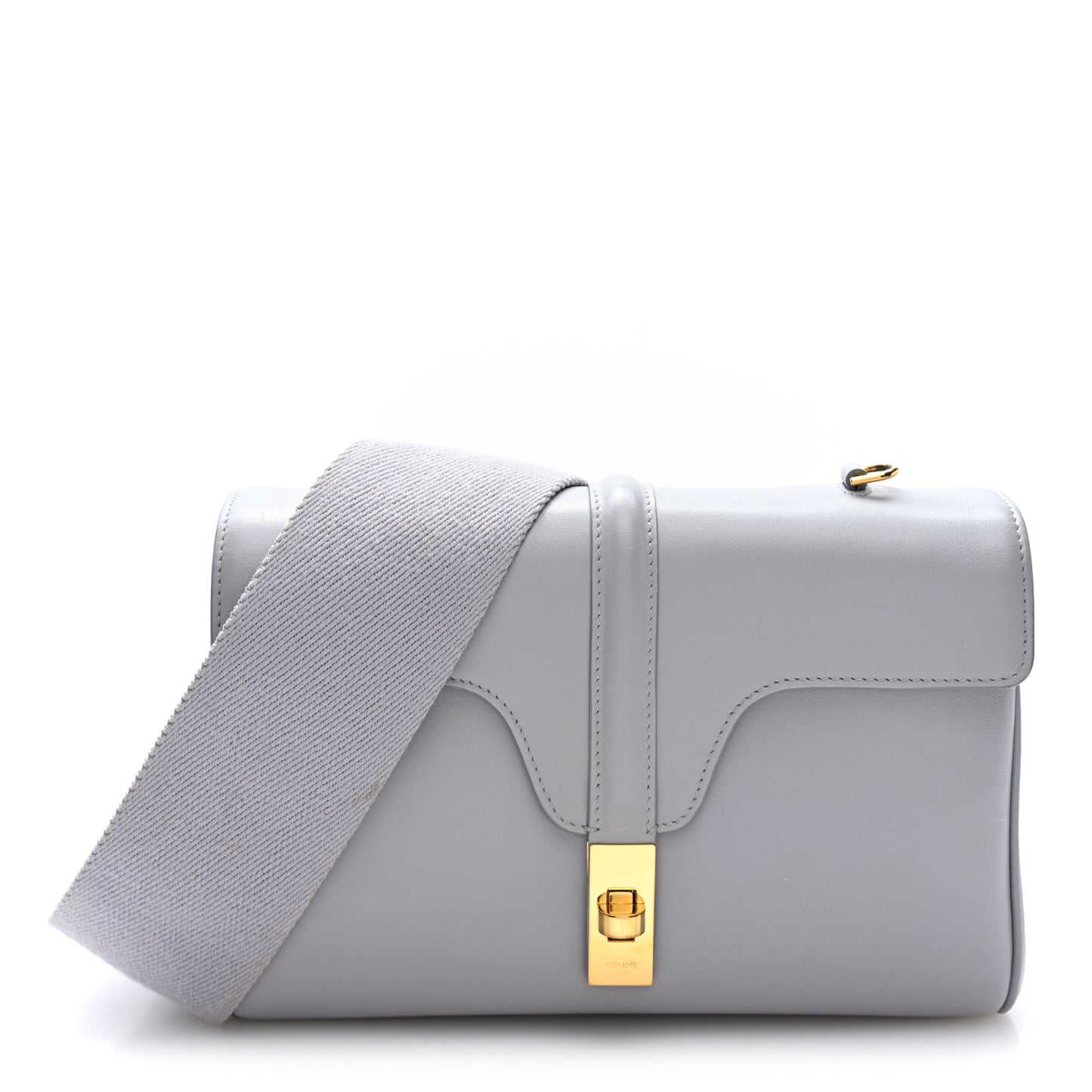 Smooth Calfskin Teen Soft 16 Shoulder Bag Light Grey