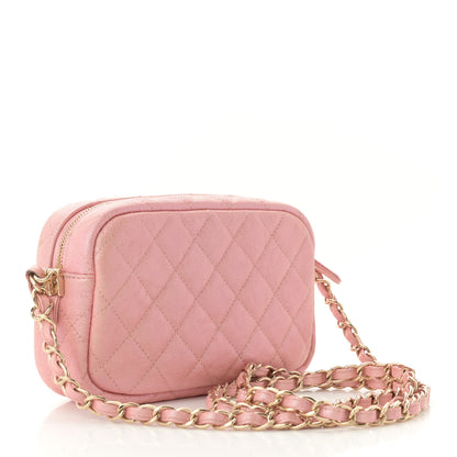 Chanel Iridescent Caviar Quilted Small Timeless Camera Case Pink 3 of 10