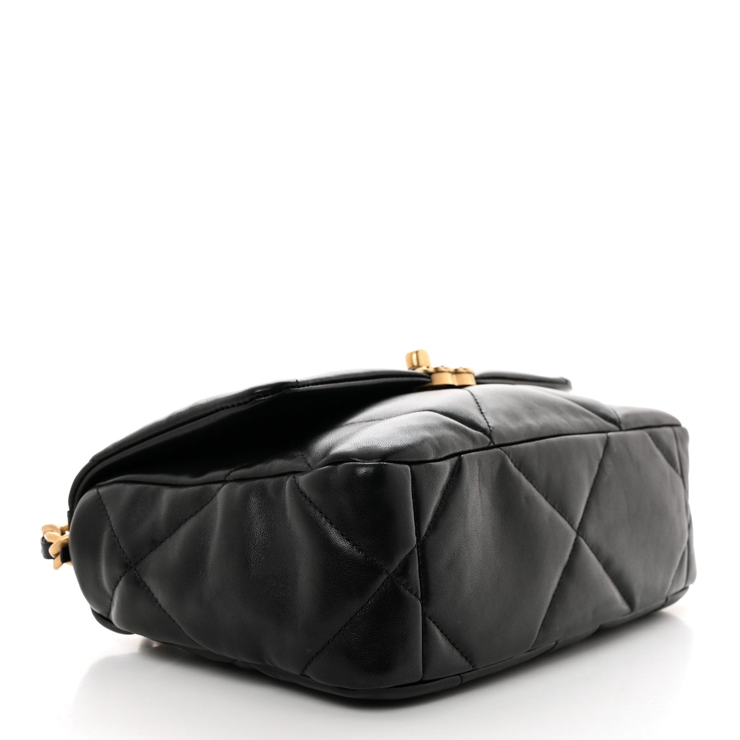 Lambskin Quilted Medium Chanel 19 Flap Black