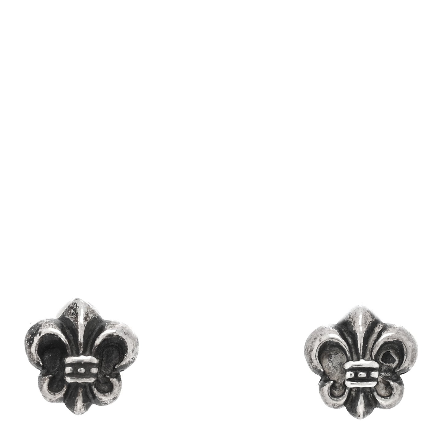 Sterling Silver Fleur de Lis Stud Earrings