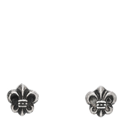 Chrome Hearts Sterling Silver Fleur de Lis Stud Earrings 1 of 4