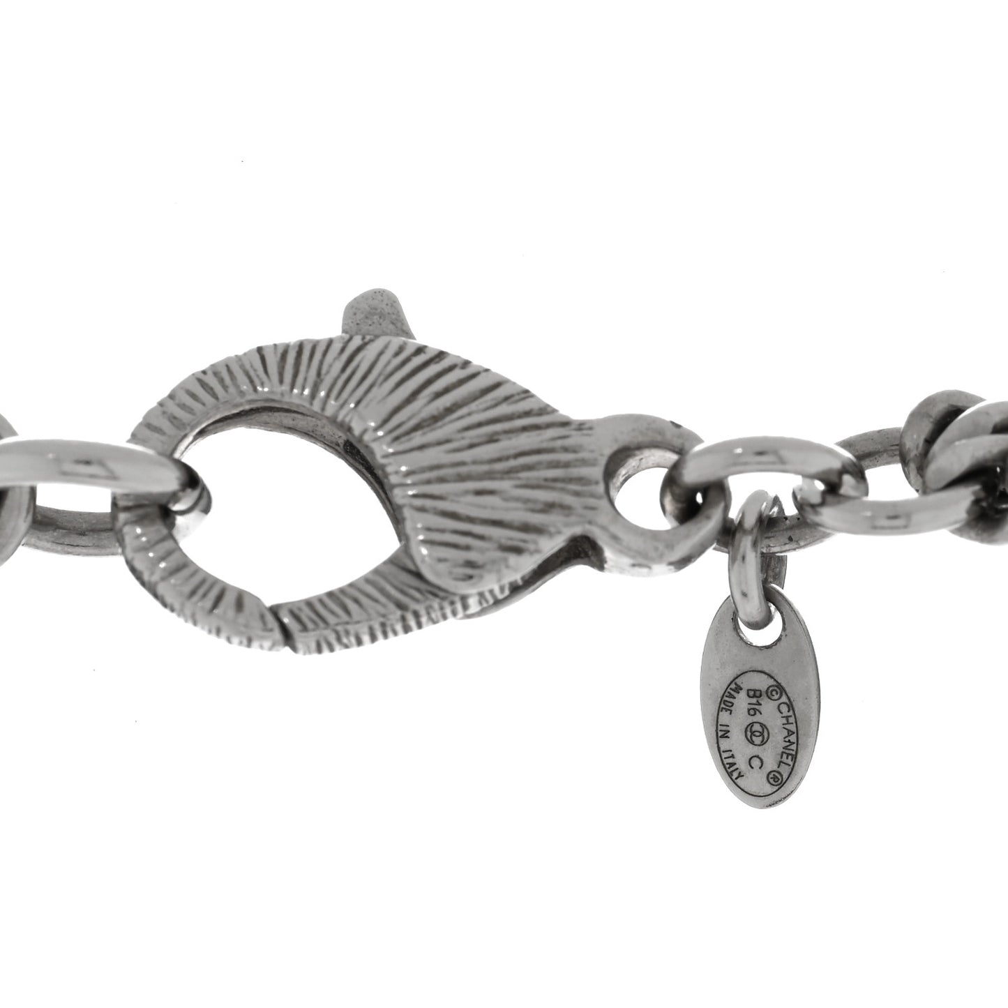 Crystal CC Multi Strand Chain Necklace Silver