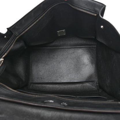 Celine Drummed Calfskin Suede Large Trapeze Black 5 of 12