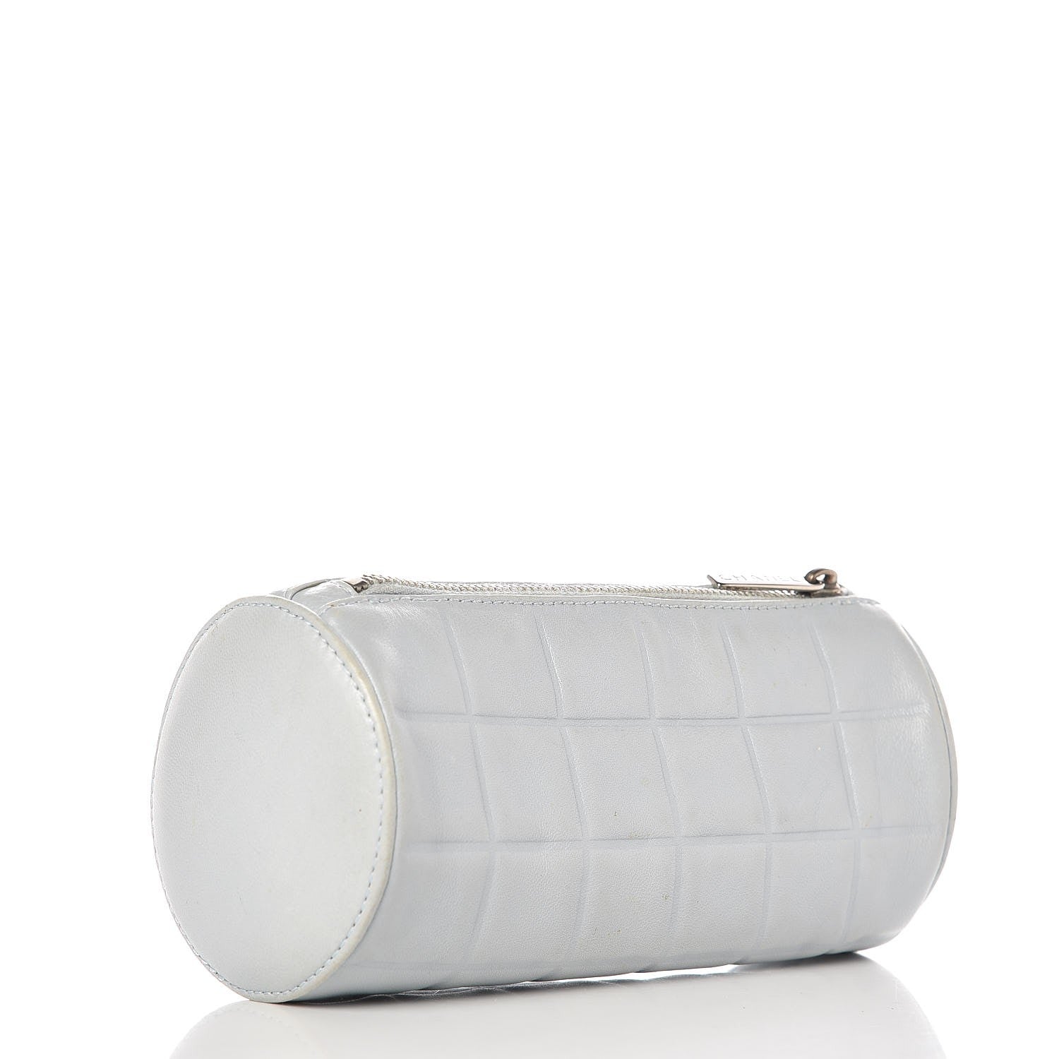 Chanel Lambskin Chocolate Bar Cosmetic Pouch Light Blue 3 of 8