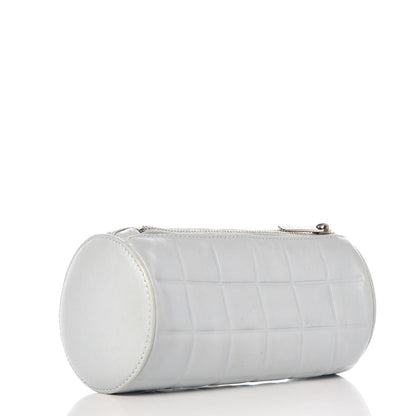 Chanel Lambskin Chocolate Bar Cosmetic Pouch Light Blue 3 of 8