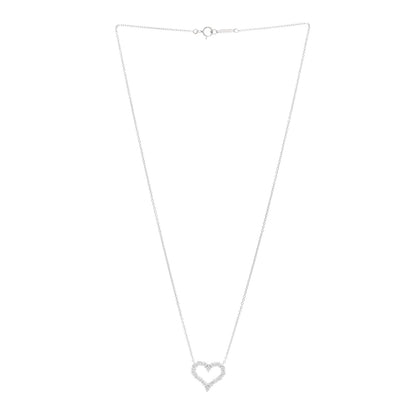 Tiffany Platinum Diamond Small Heart Pendant Necklace 3 of 4